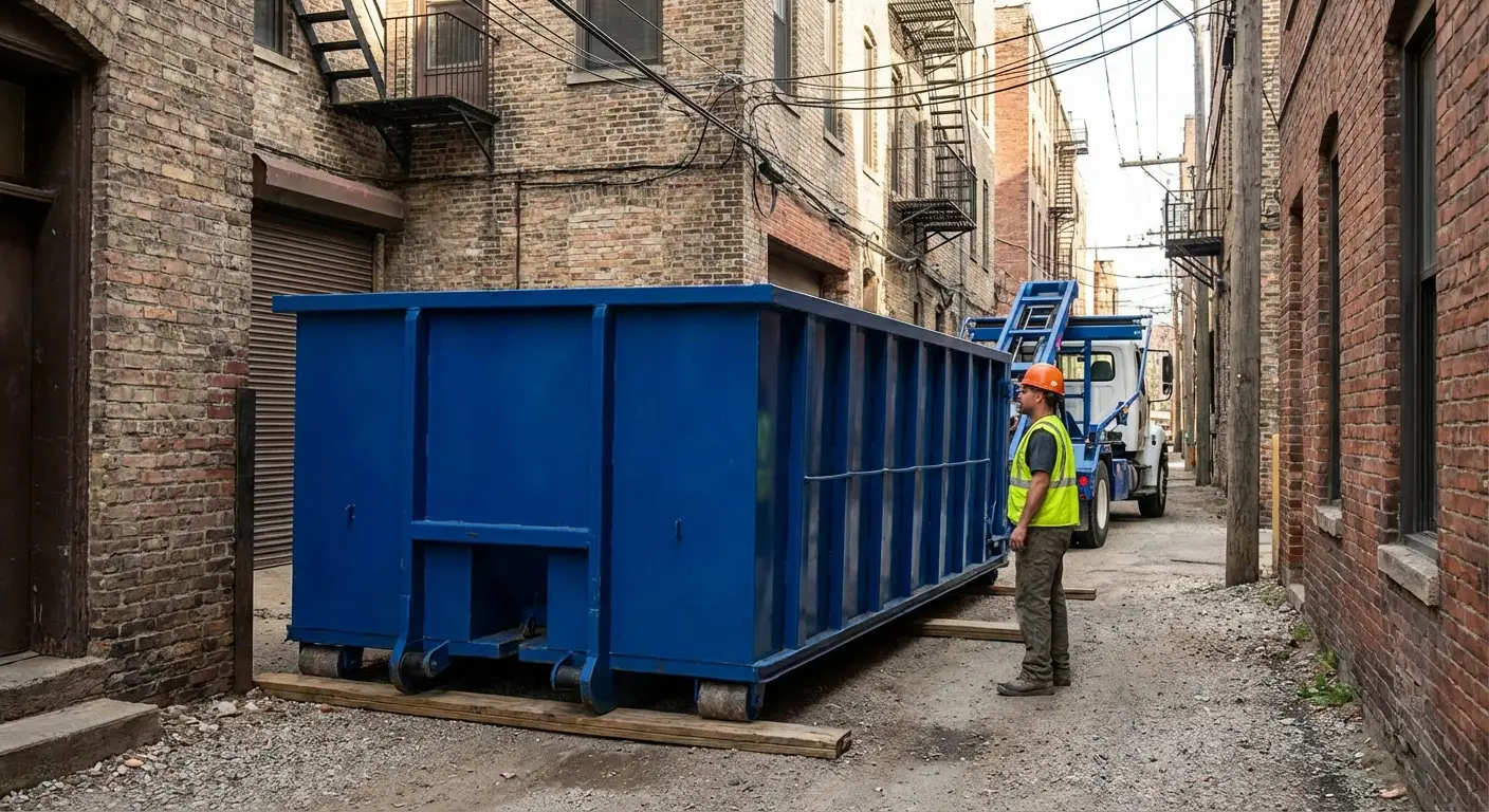 Narrow alley access challenges in Odessa