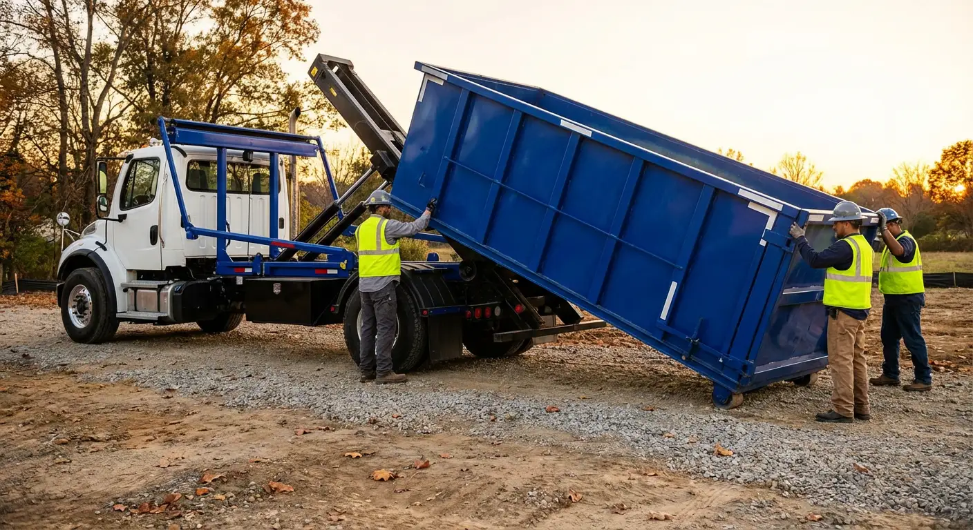 Construction dumpster delivery in Odessa, TX